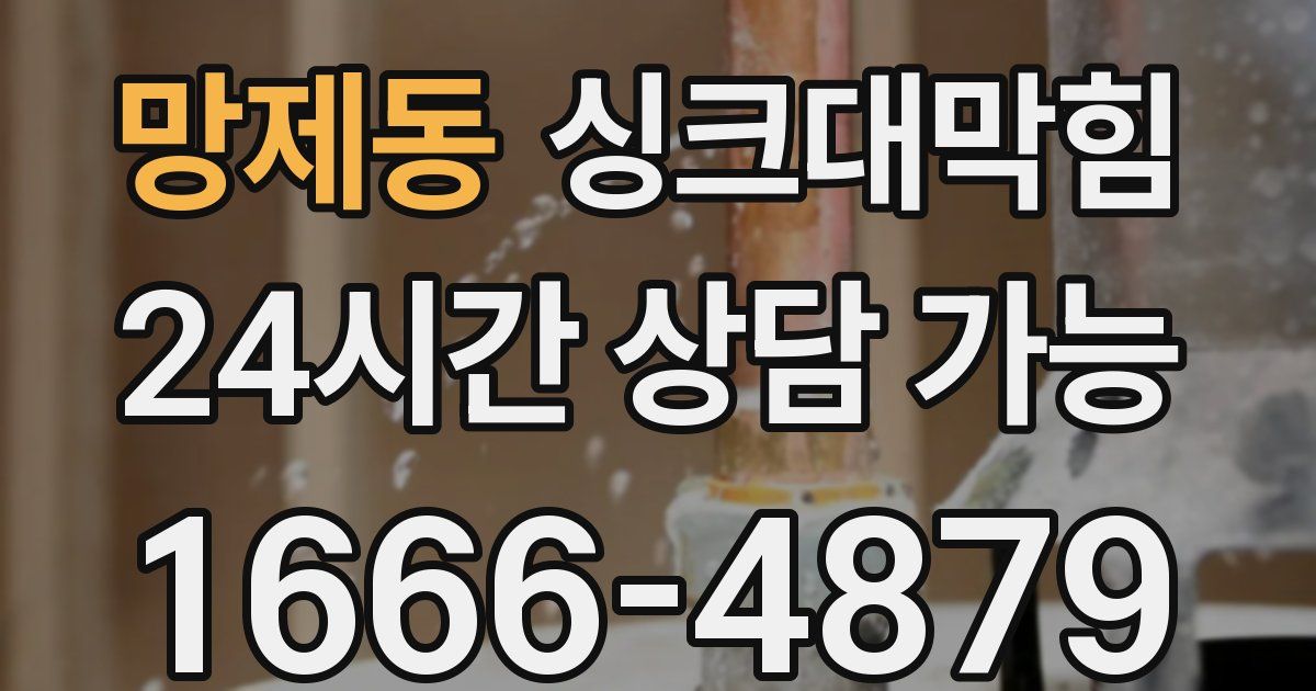 망제동 싱크대 뚫기