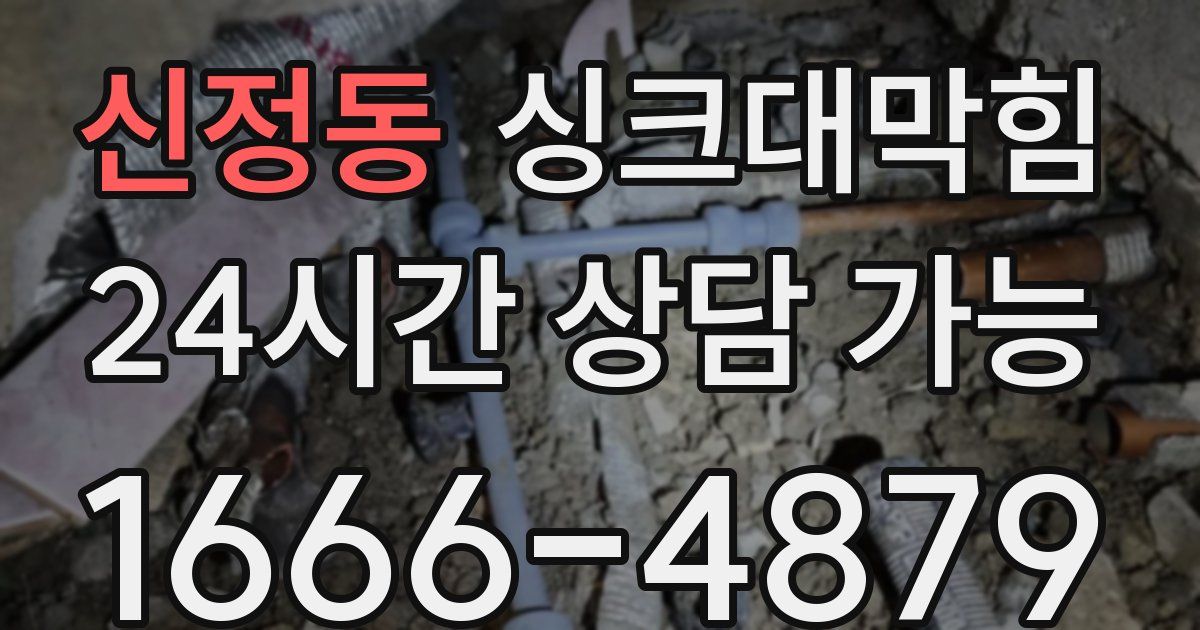 신정동 싱크대 뚫기