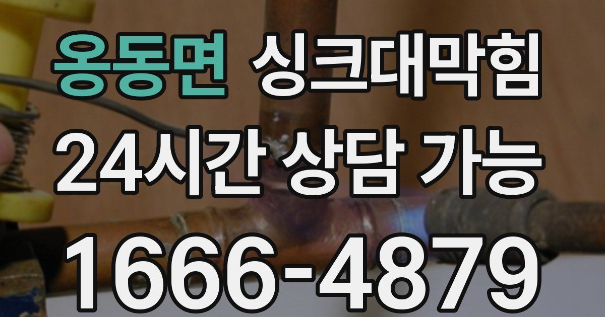 옹동면 싱크대 뚫기