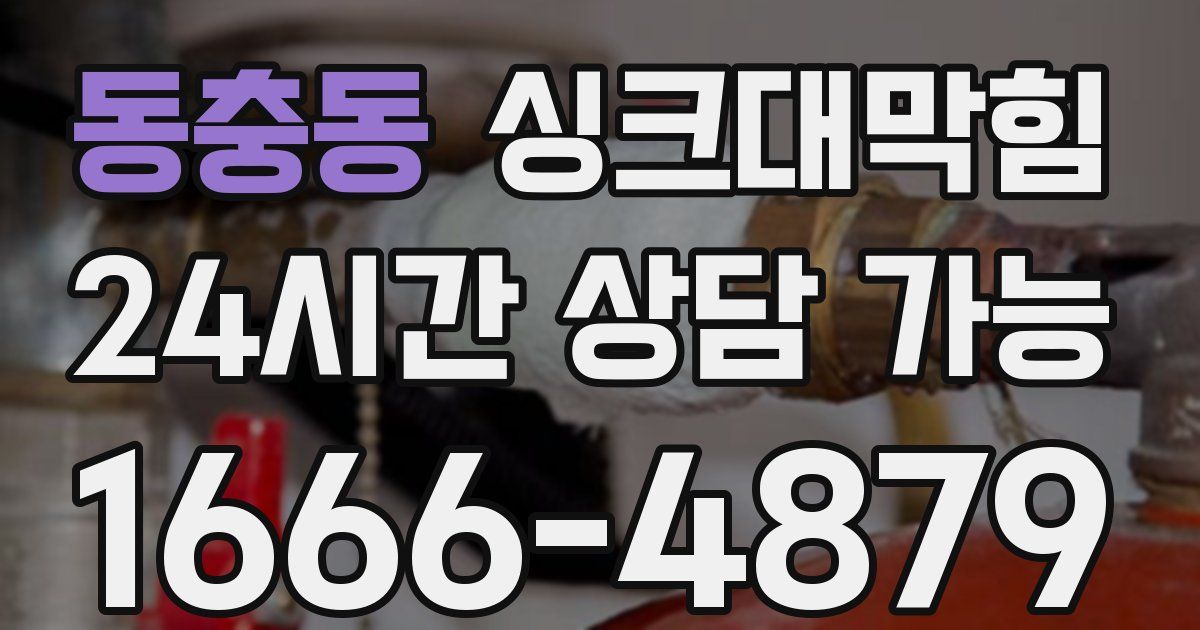 동충동 싱크대 뚫기