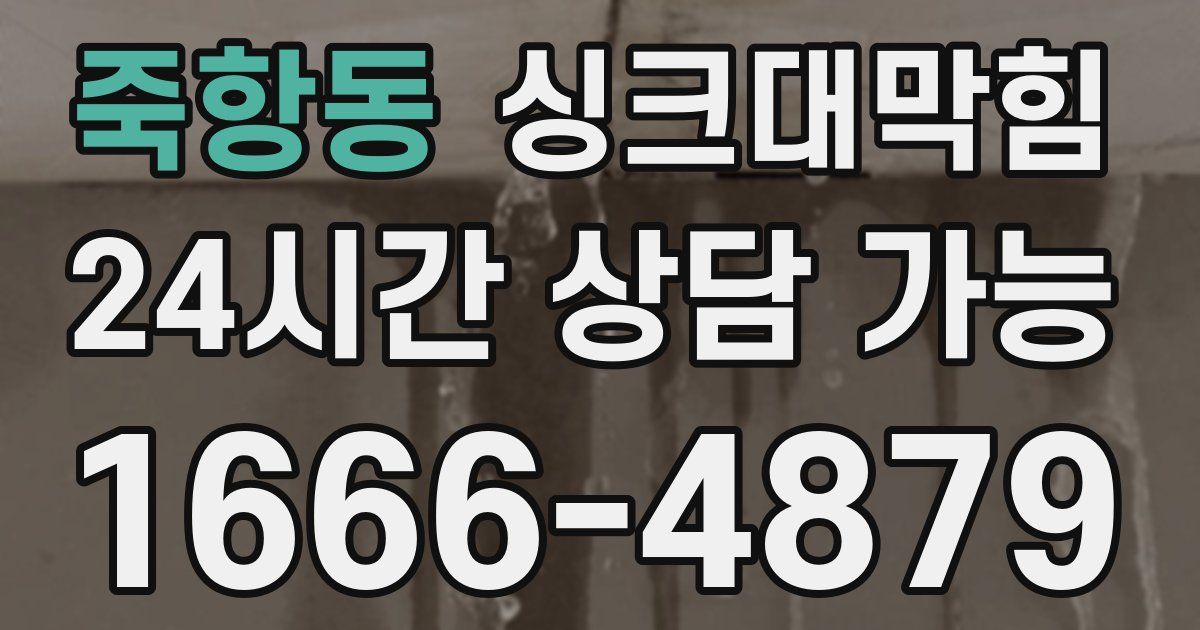 죽항동 싱크대 뚫기
