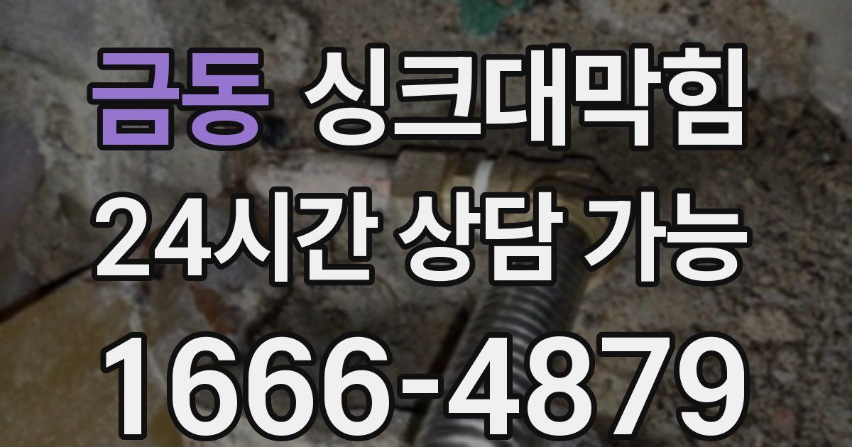 금동 싱크대 뚫기