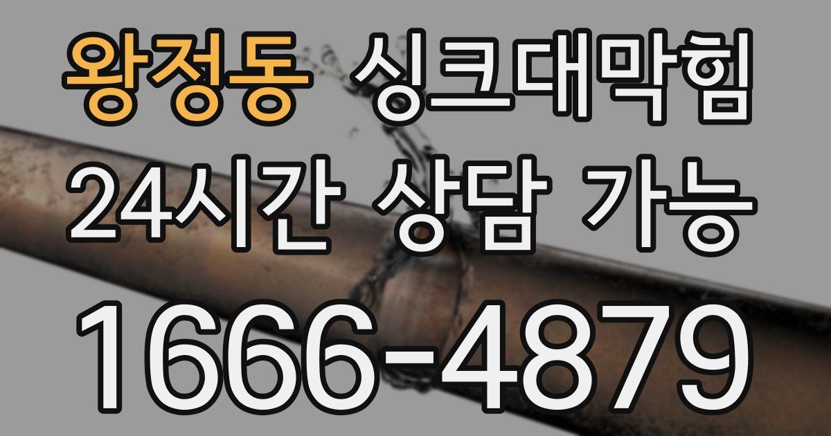 왕정동 싱크대 뚫기