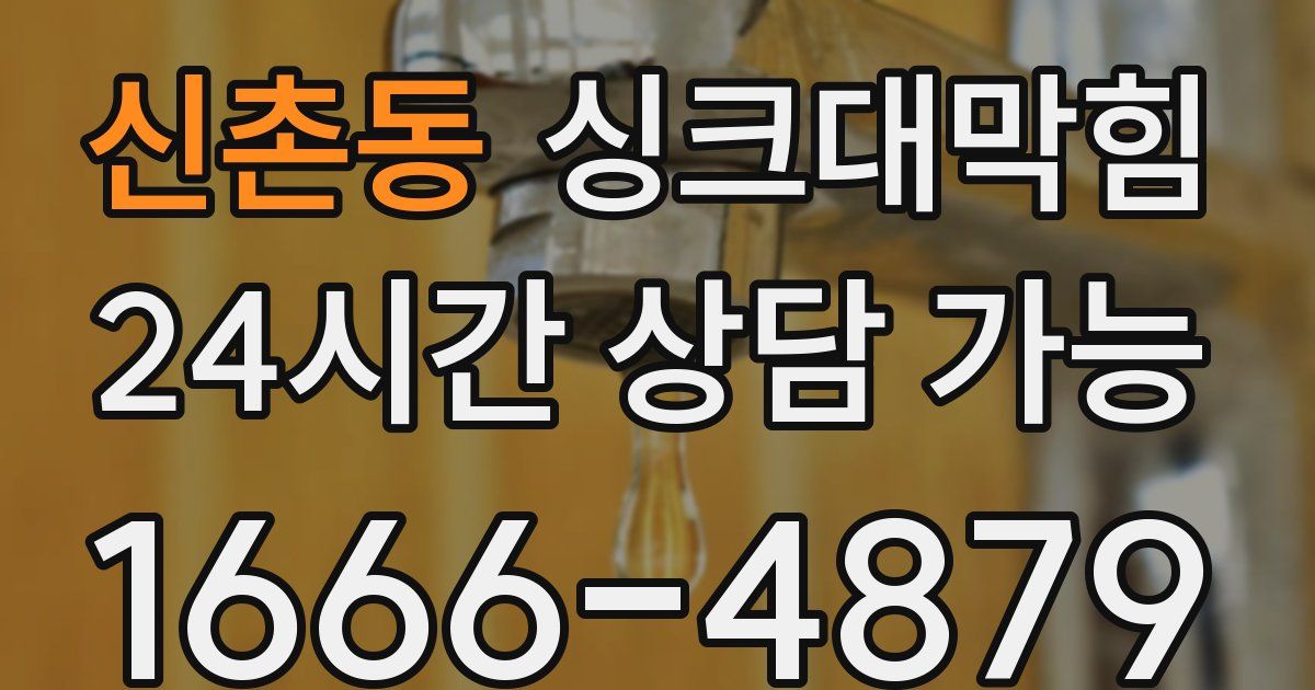 신촌동 싱크대 뚫기
