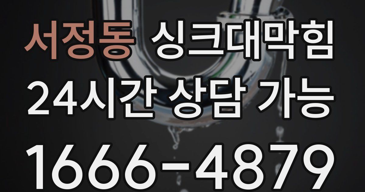 서정동 싱크대 뚫기