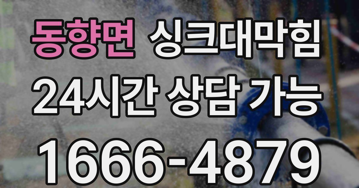 동향면 싱크대 뚫기