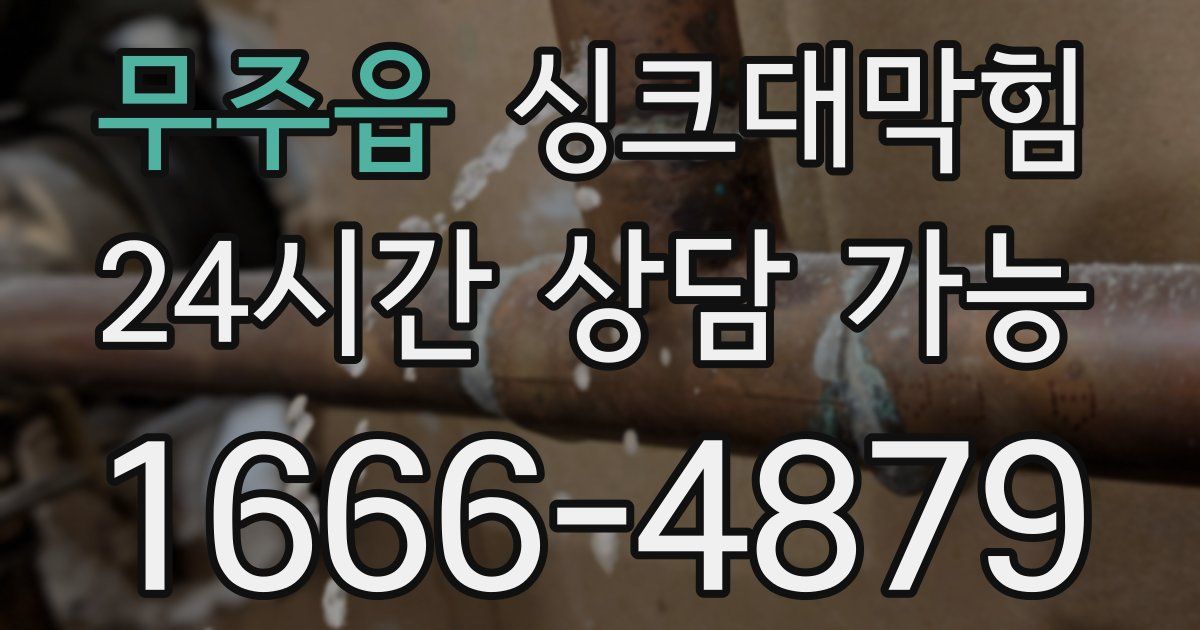 무주읍 싱크대 뚫기