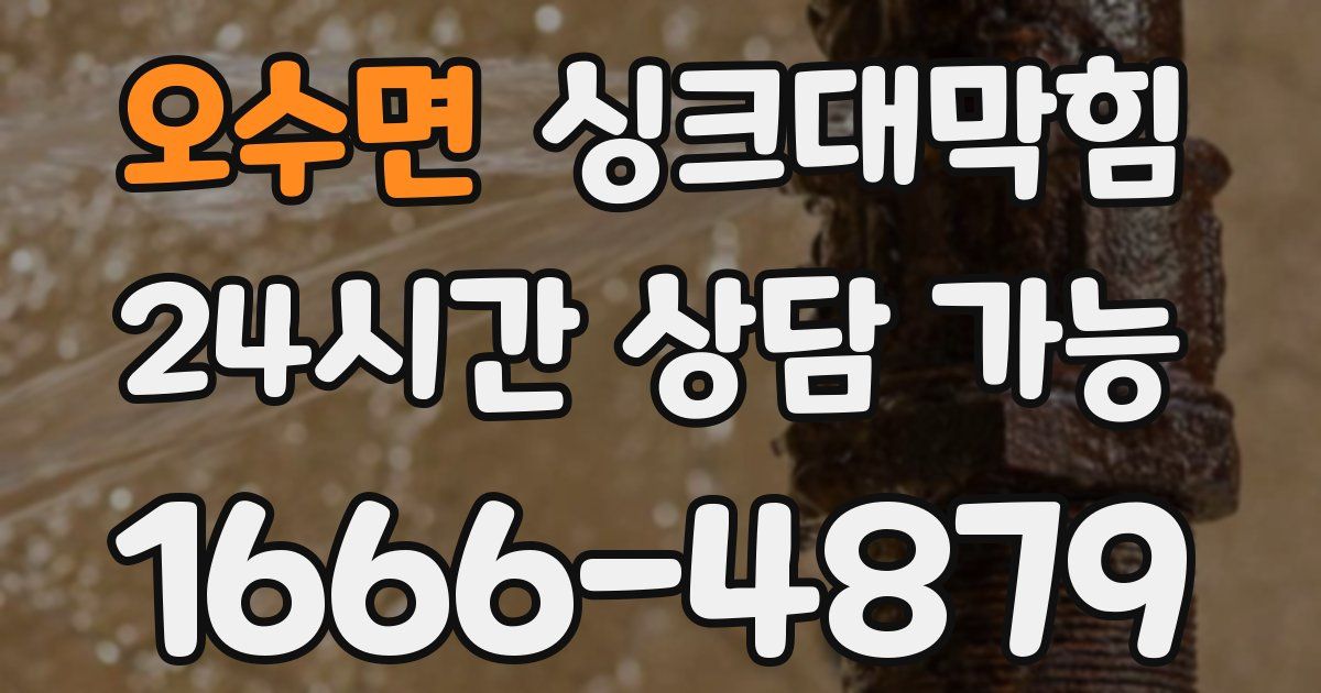 오수면 싱크대 뚫기