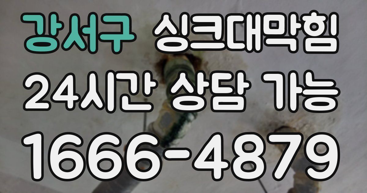 강서구 싱크대 뚫기