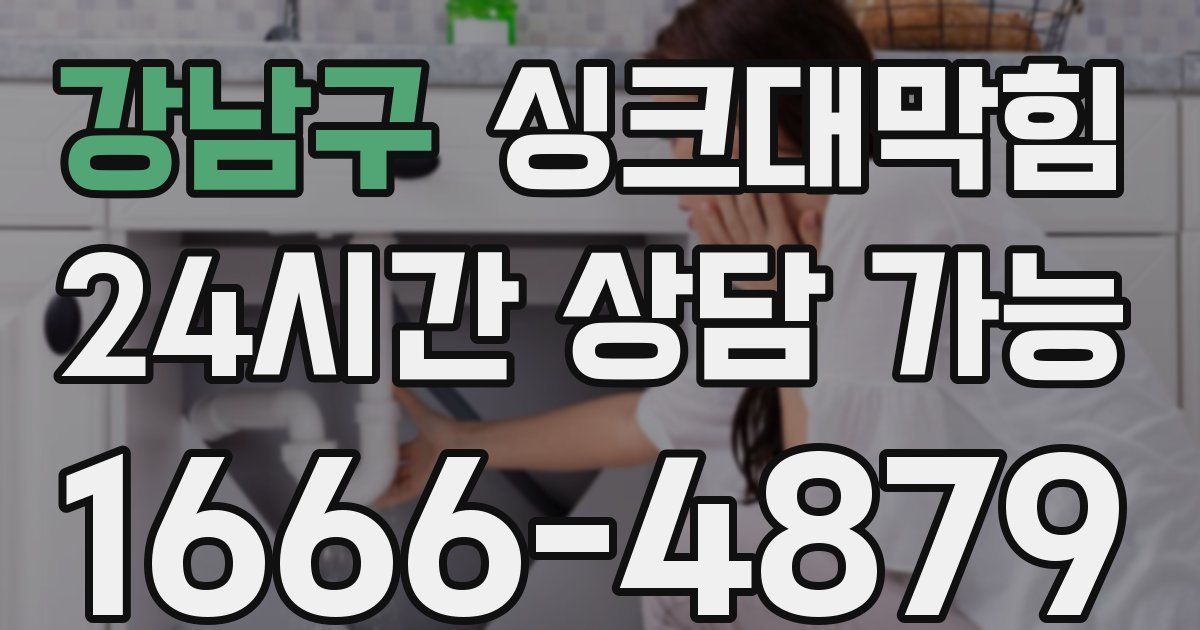 강남구 싱크대 뚫기