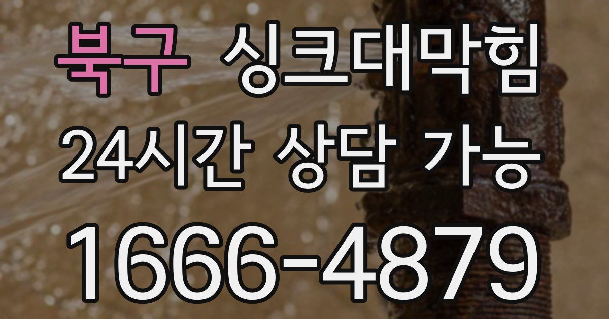 북구 싱크대 뚫기