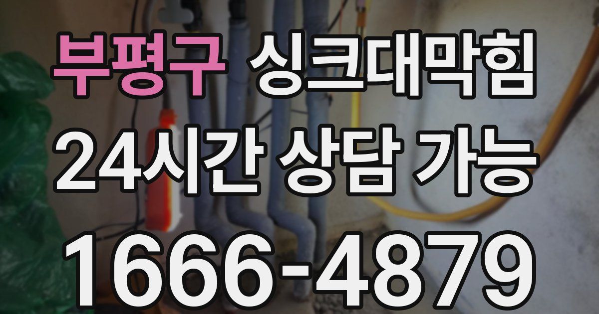 부평구 싱크대 뚫기