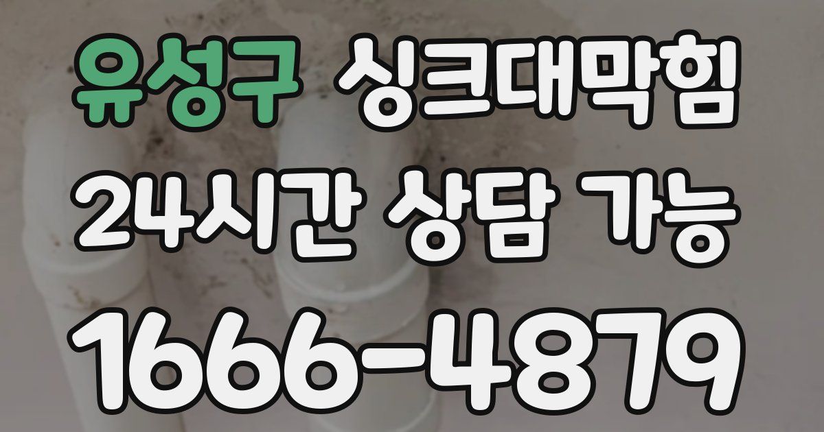 유성구 싱크대 뚫기