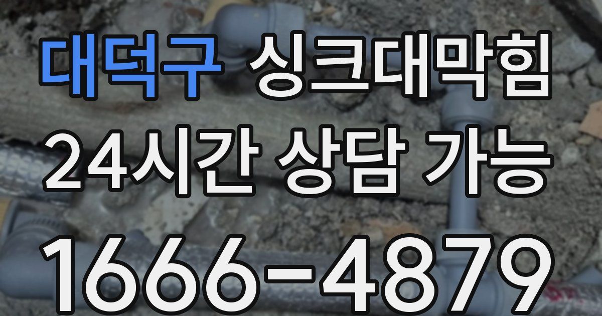 대덕구 싱크대 뚫기