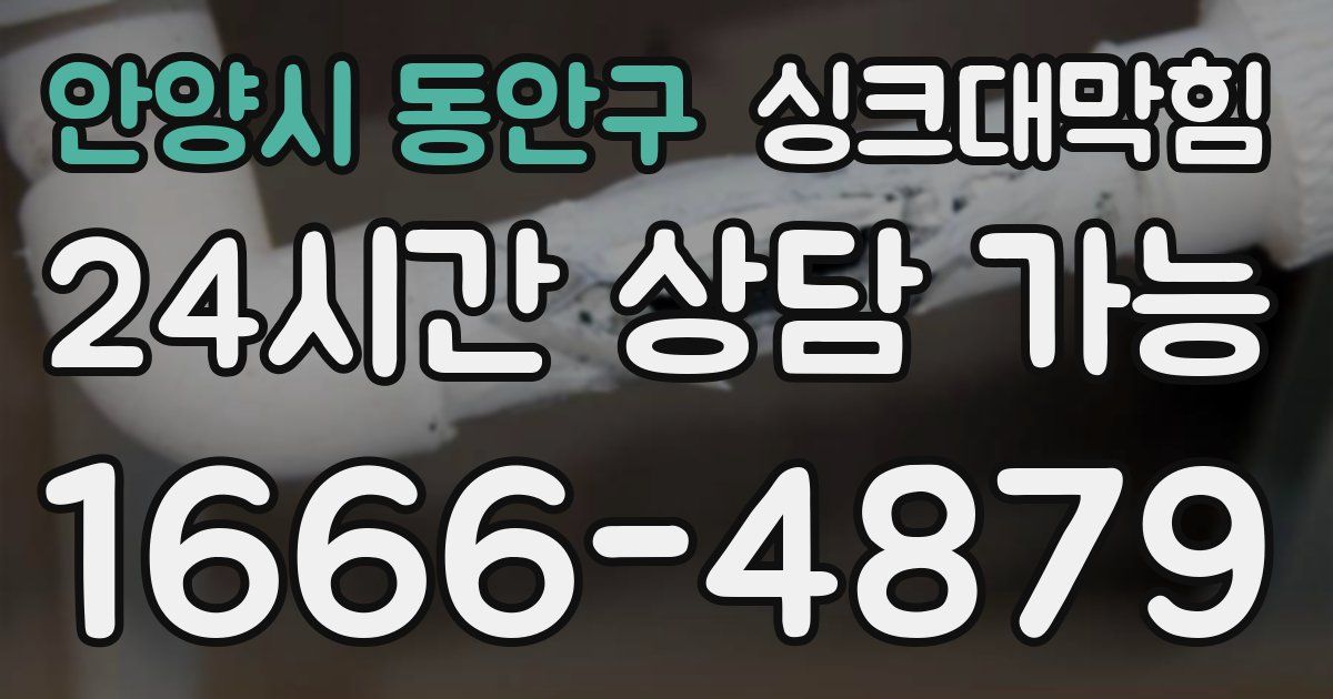 안양시 동안구 싱크대 뚫기