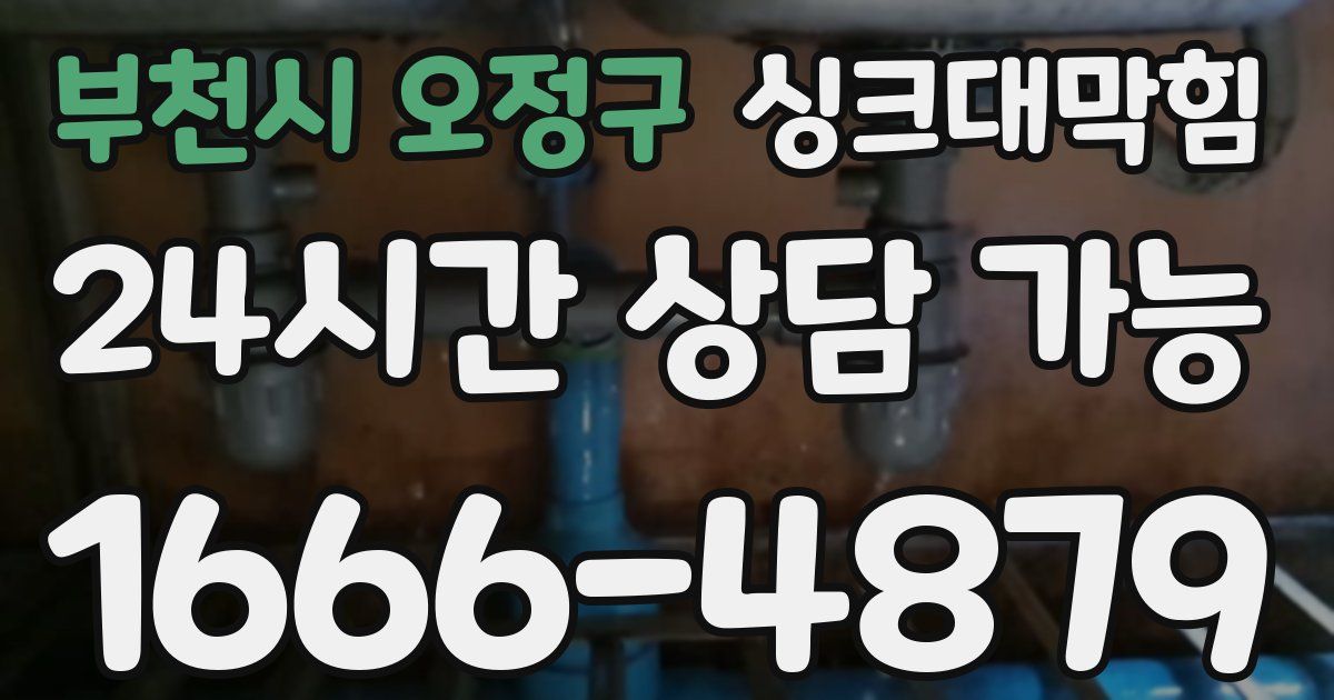부천시 오정구 싱크대 뚫기