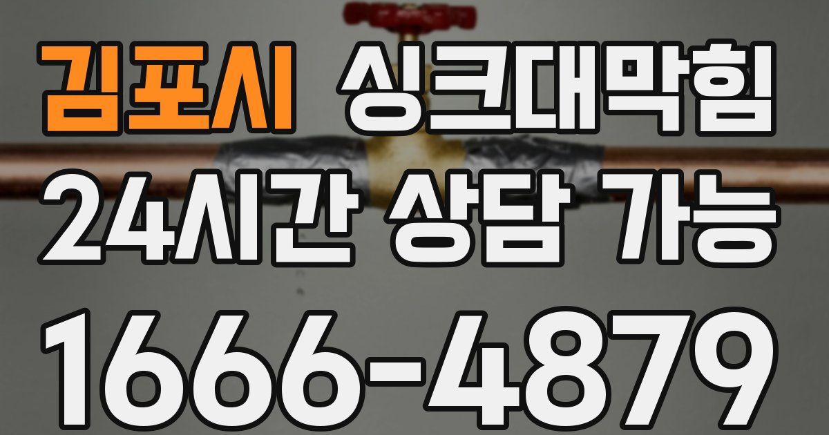 김포시 싱크대 뚫기