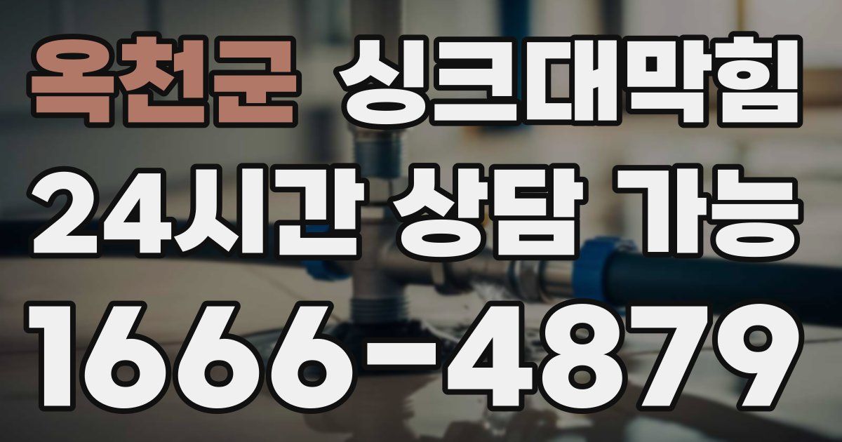 옥천군 싱크대 뚫기