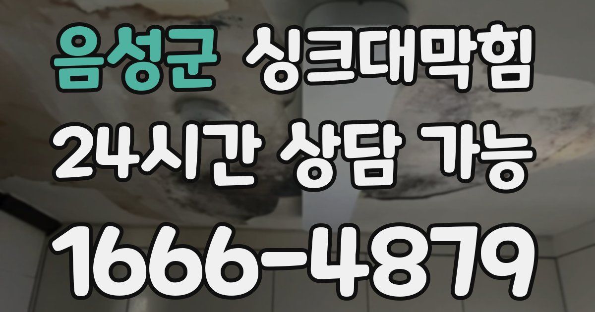 음성군 싱크대 뚫기