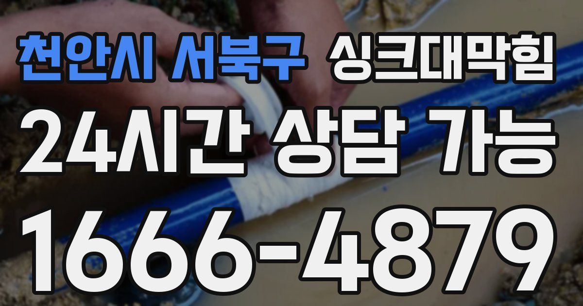 천안시 서북구 싱크대 뚫기