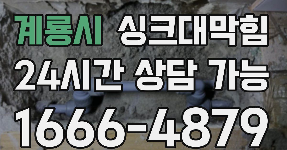 계룡시 싱크대 뚫기