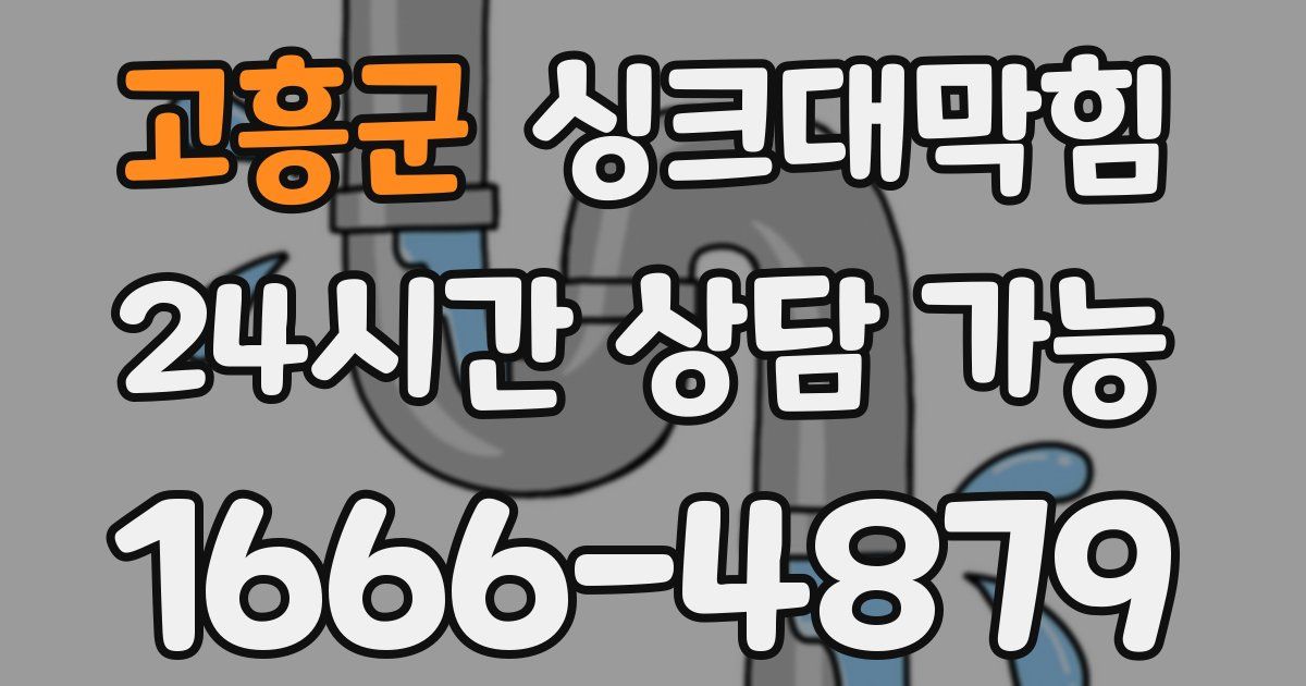 고흥군 싱크대 뚫기