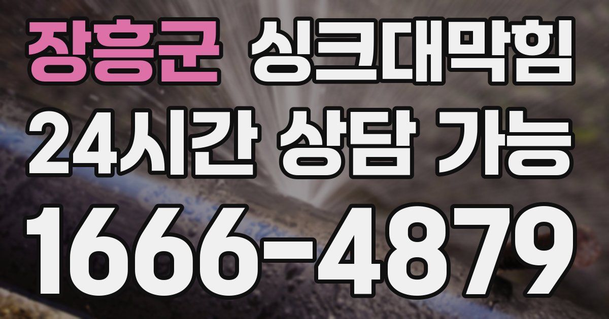 장흥군 싱크대 뚫기