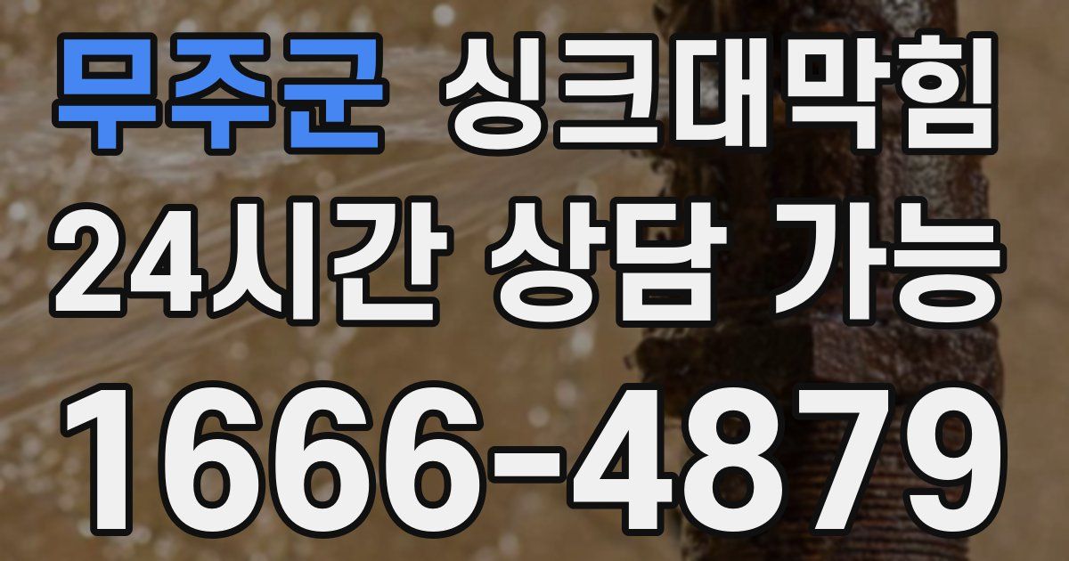 무주군 싱크대 뚫기