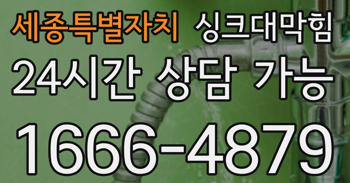 세종특별자치 싱크대 뚫기