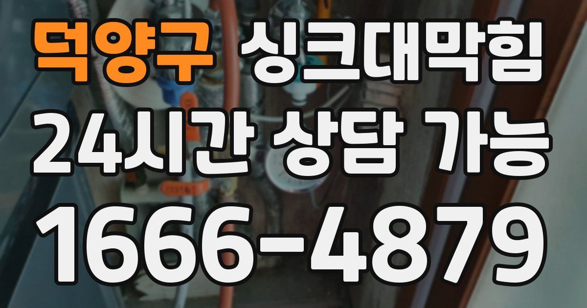 덕양구 싱크대 뚫기