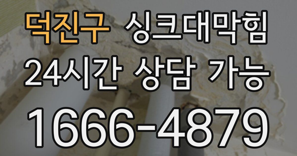 덕진구 싱크대 뚫기