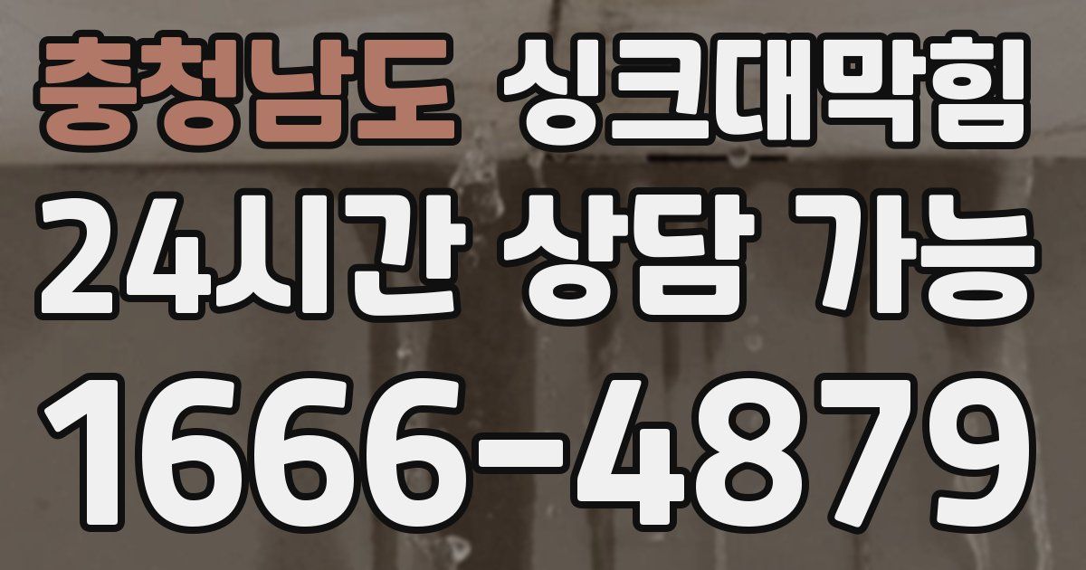 충청남도 싱크대 뚫기