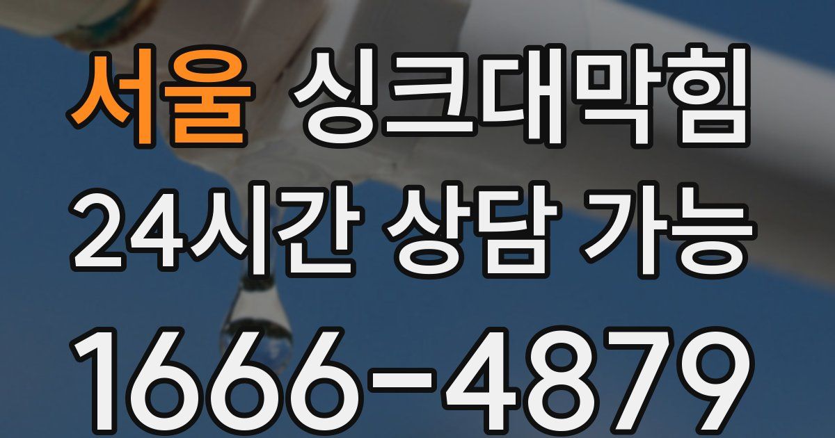 서울 싱크대 뚫기