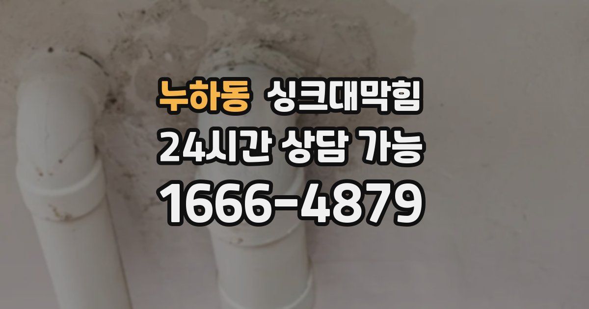 누하동 싱크대 뚫기
