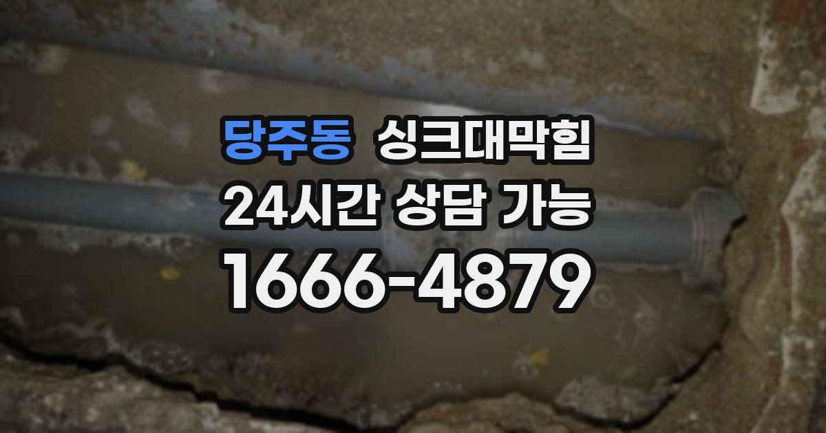 당주동 싱크대 뚫기