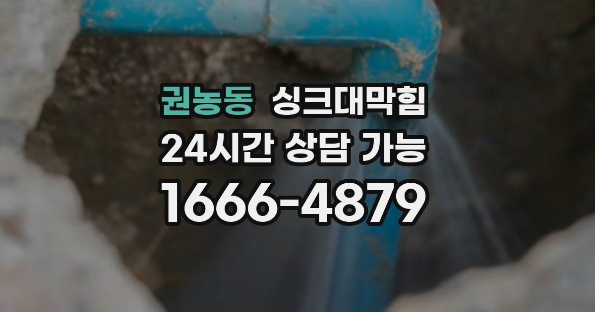 권농동 싱크대 뚫기