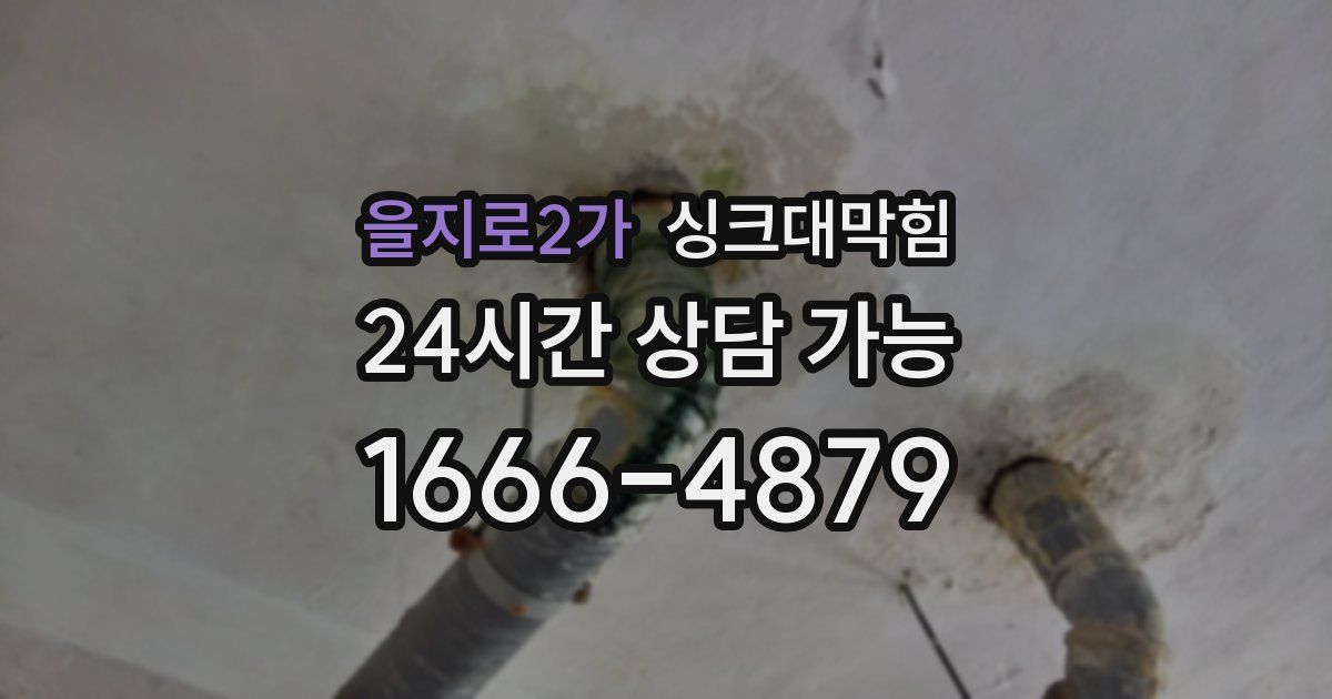 을지로2가 싱크대 뚫기