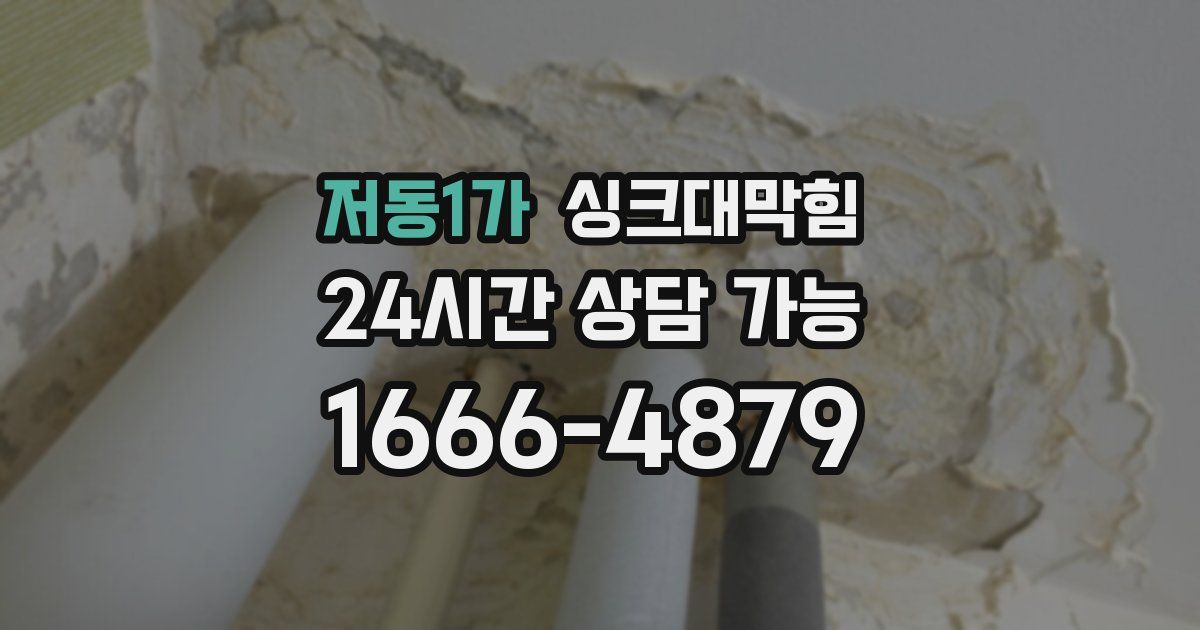 저동1가 싱크대 뚫기