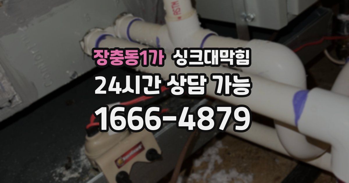 장충동1가 싱크대 뚫기