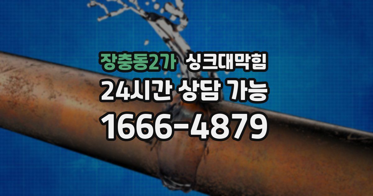 장충동2가 싱크대 뚫기