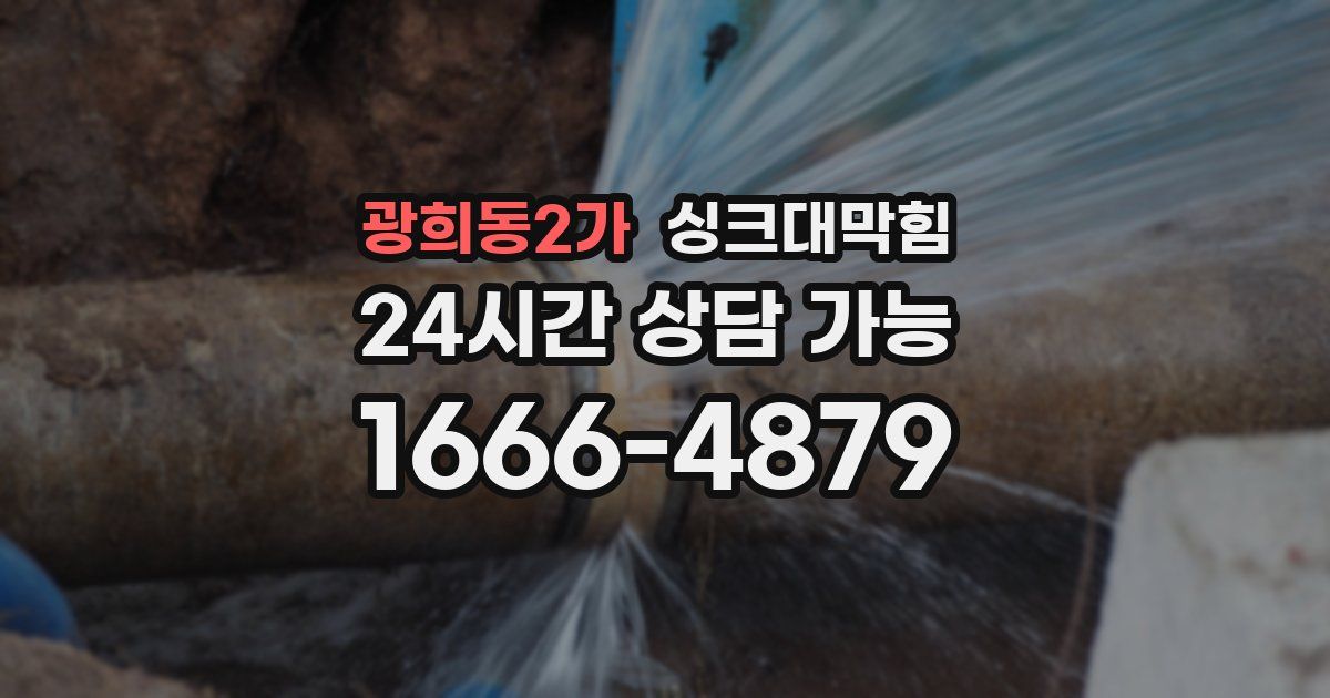 광희동2가 싱크대 뚫기