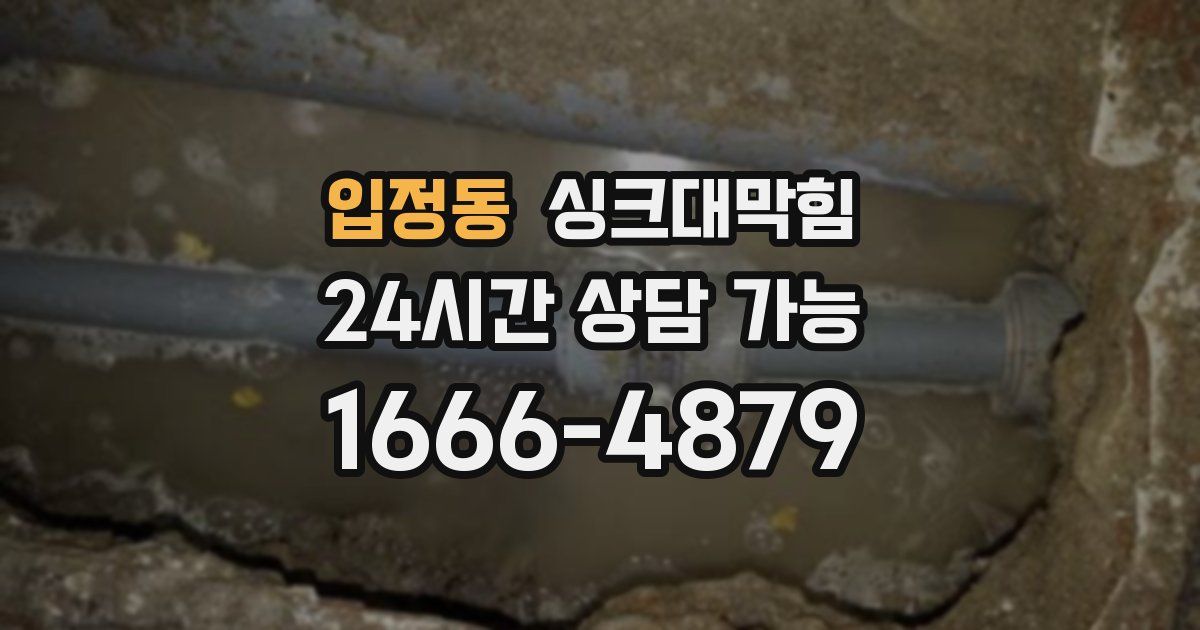 입정동 싱크대 뚫기