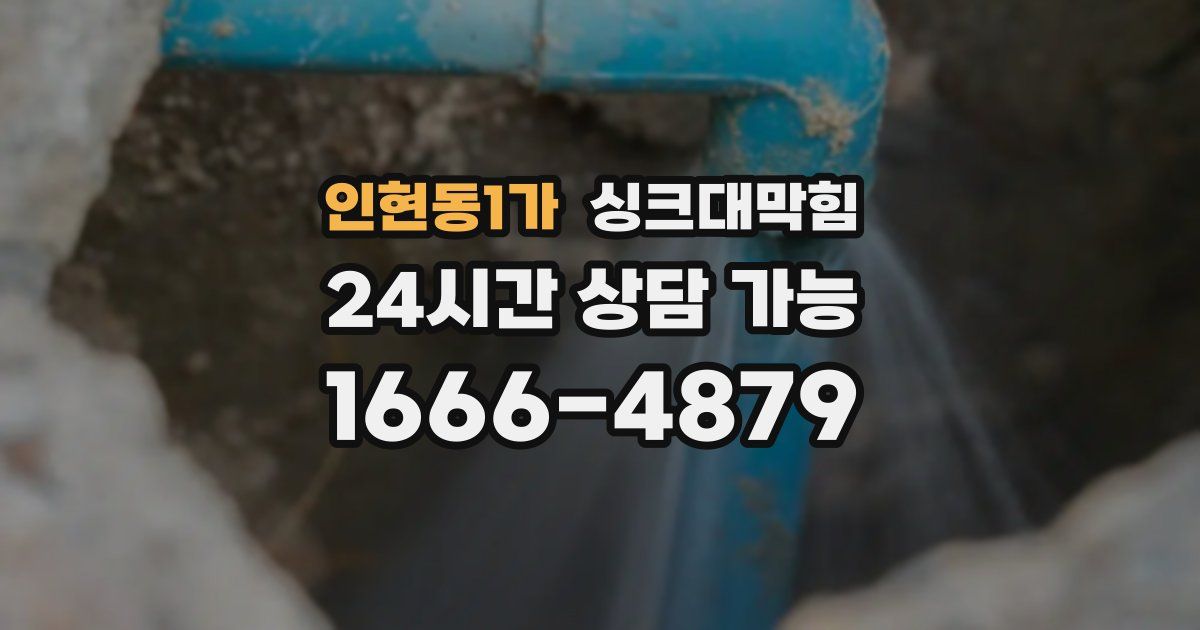 인현동1가 싱크대 뚫기