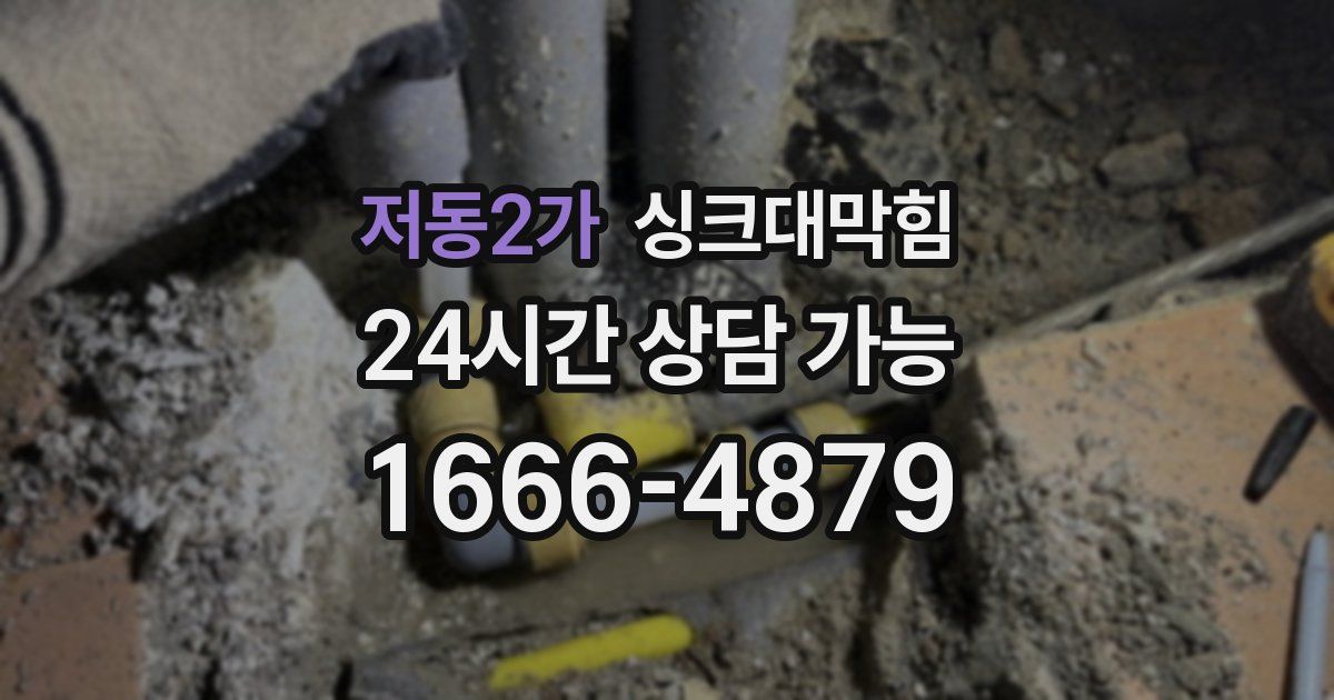 저동2가 싱크대 뚫기