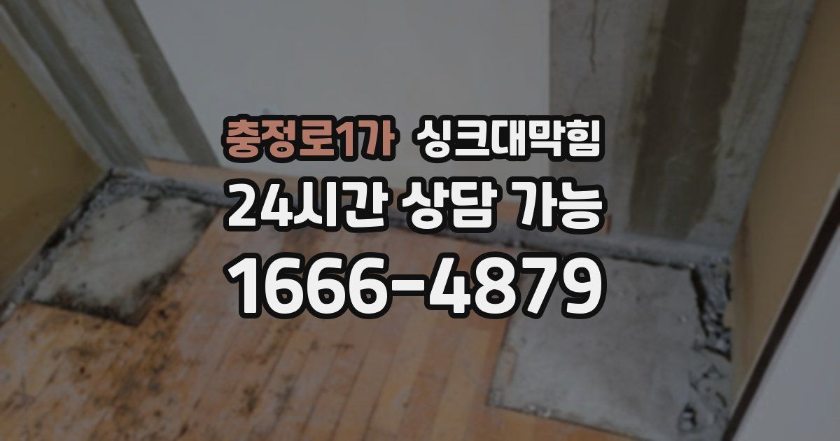 충정로1가 싱크대 뚫기