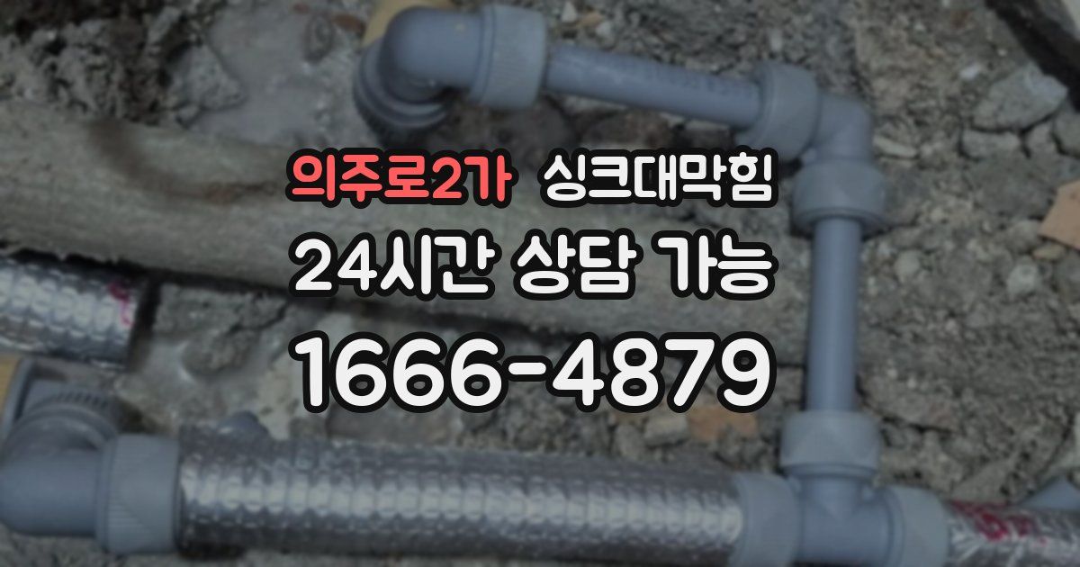 의주로2가 싱크대 뚫기
