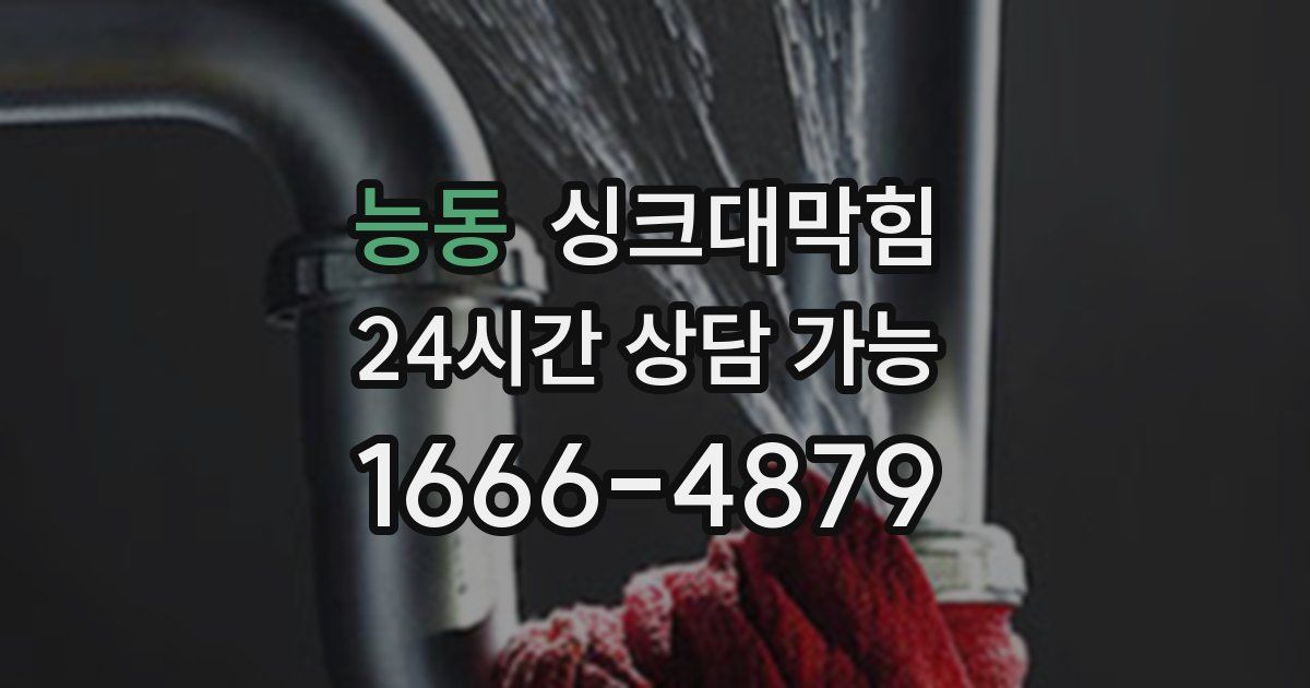 능동 싱크대 뚫기