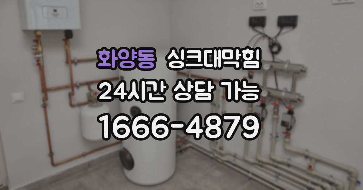 화양동 싱크대 뚫기