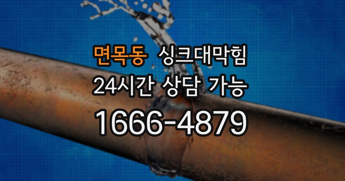 면목동 싱크대 뚫기