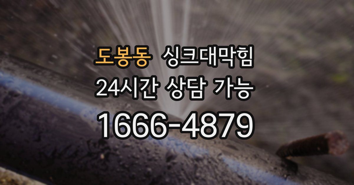 도봉동 싱크대 뚫기